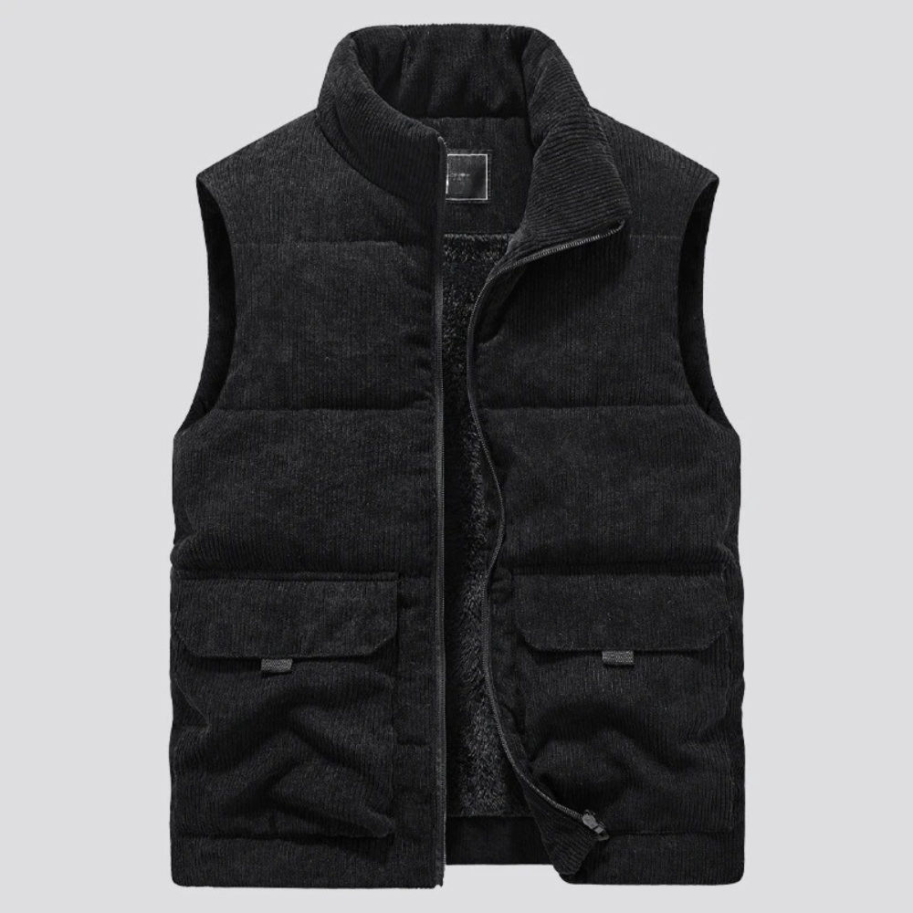 Digby – Men’s Quilted Corduroy-Trim Gilet
