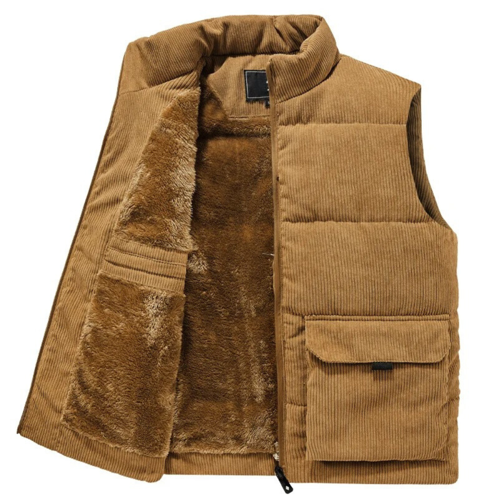 Digby – Men’s Quilted Corduroy-Trim Gilet