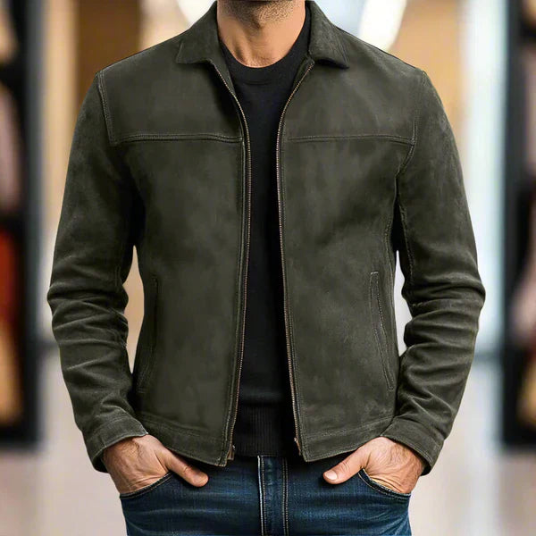 Tobiaas – Men’s Slim-Fit Leather Jacket