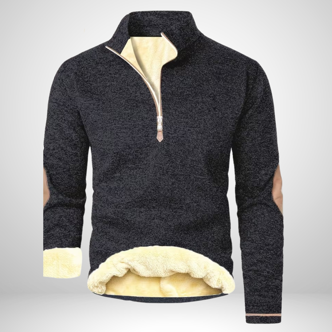 Abraham – Men’s Fleece-Lined Zip Up Sweater