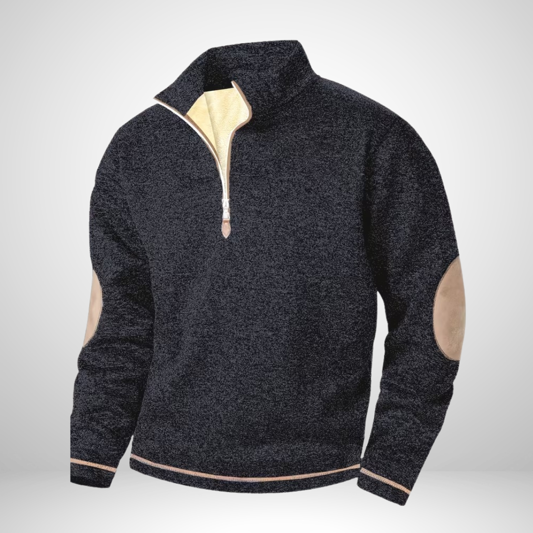 Abraham – Men’s Fleece-Lined Zip Up Sweater