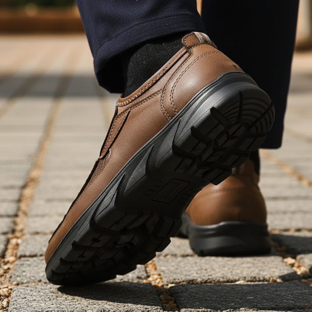 Connor – Men’s Orthopedic Leather Slip-On Shoe