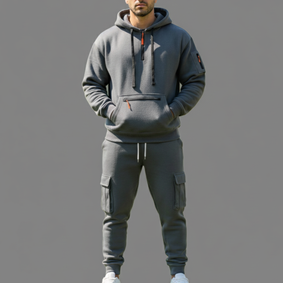 Stefano – Men’s Heavy Fleece Two-Piece Set for Winter