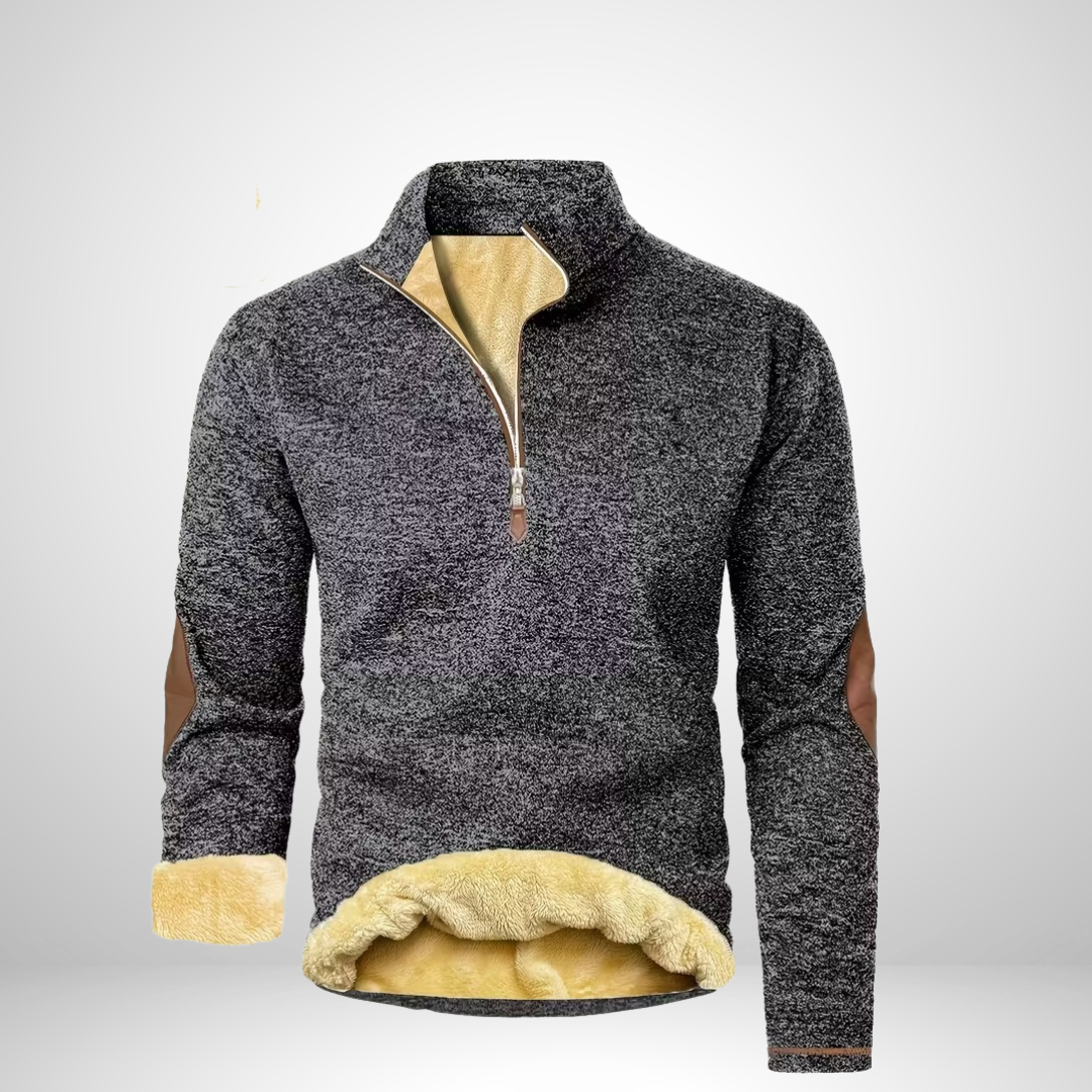 Abraham – Men’s Fleece-Lined Zip Up Sweater