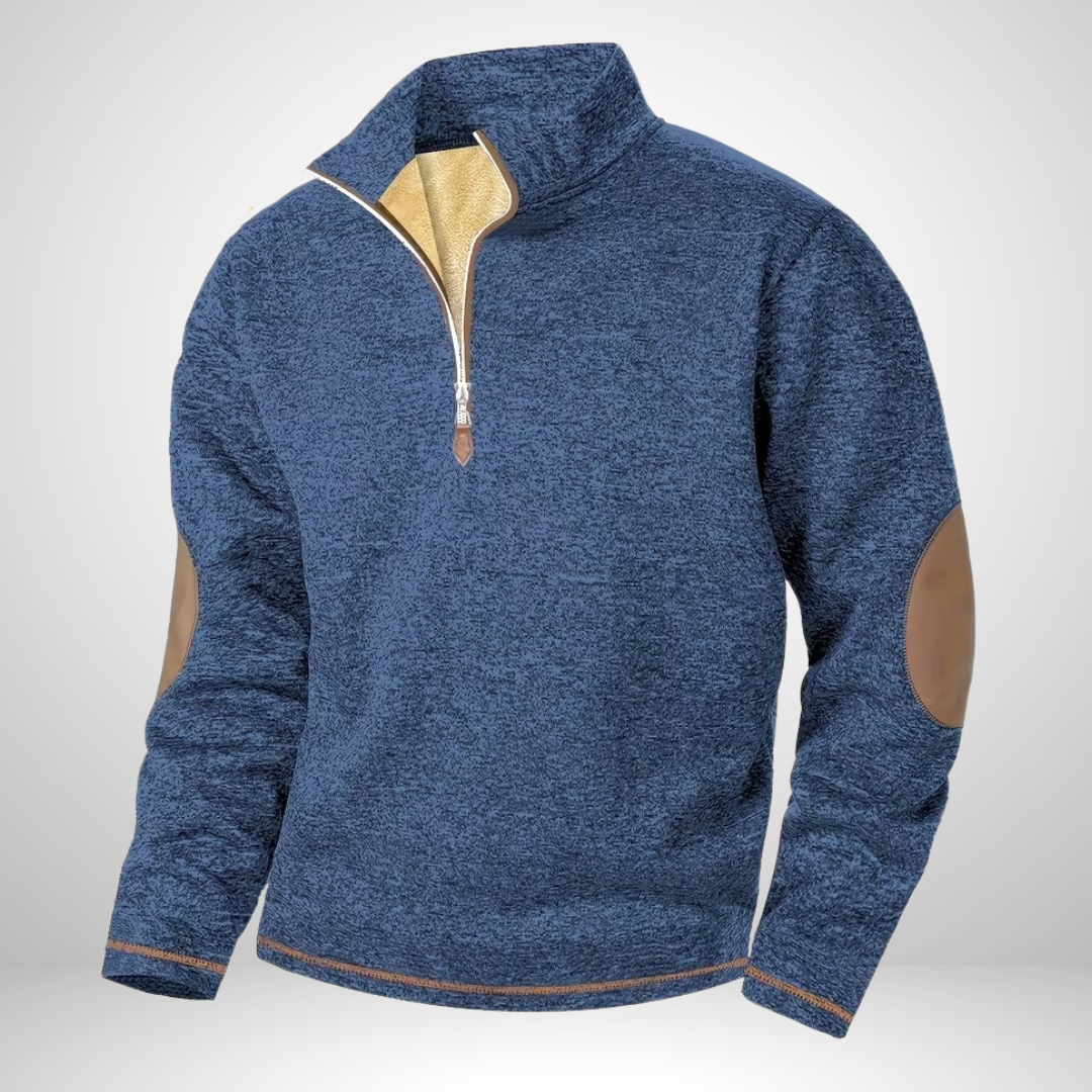 Abraham – Men’s Fleece-Lined Zip Up Sweater