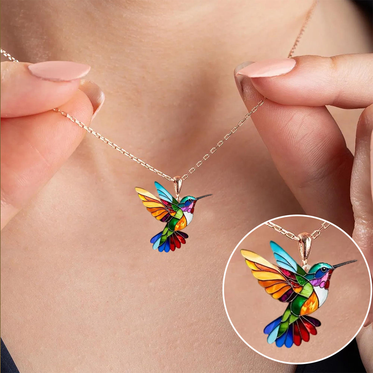 Eleanor – Women’s Hummingbird Pendant Necklace