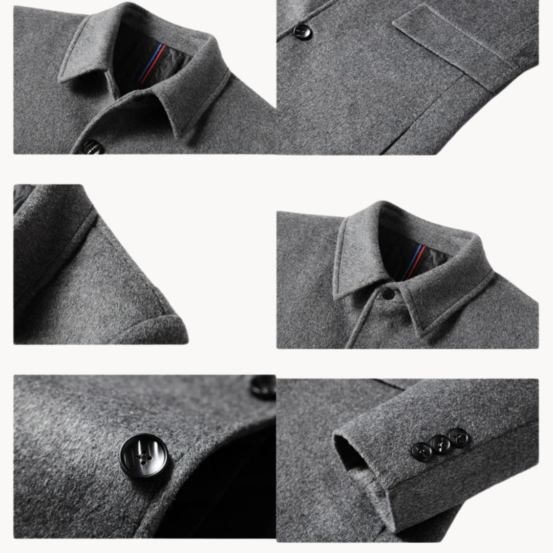 Aldous – Men’s Weather-Resistant Wool Overcoat
