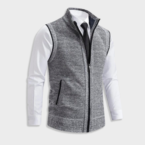 Luigi | Wool Zip Layer Cardigan
