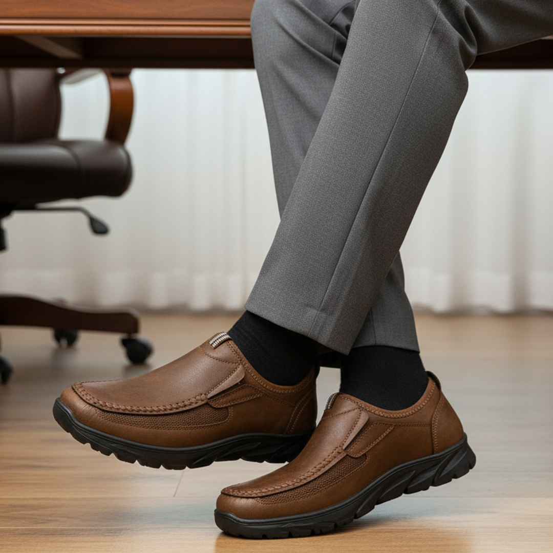 Connor – Men’s Orthopedic Leather Slip-On Shoe