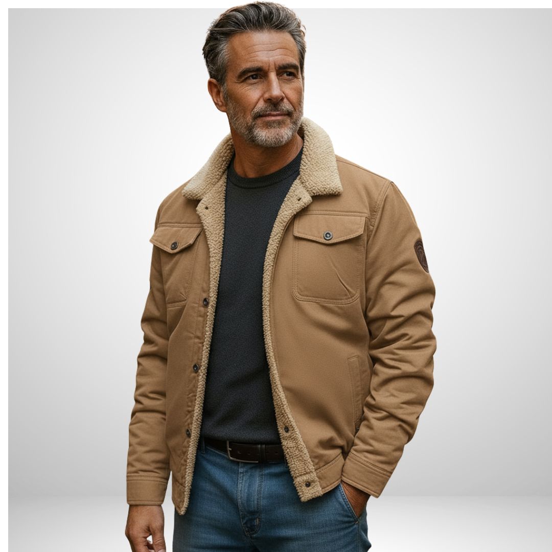 Massimo – Men’s Faux Fur-Lined Winter Bomber Jacket