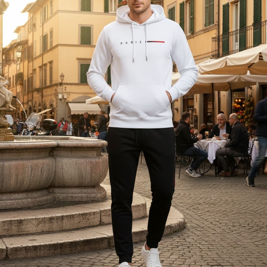 Adriano – Men’s Printed Hoodie & Joggers Tracksuit