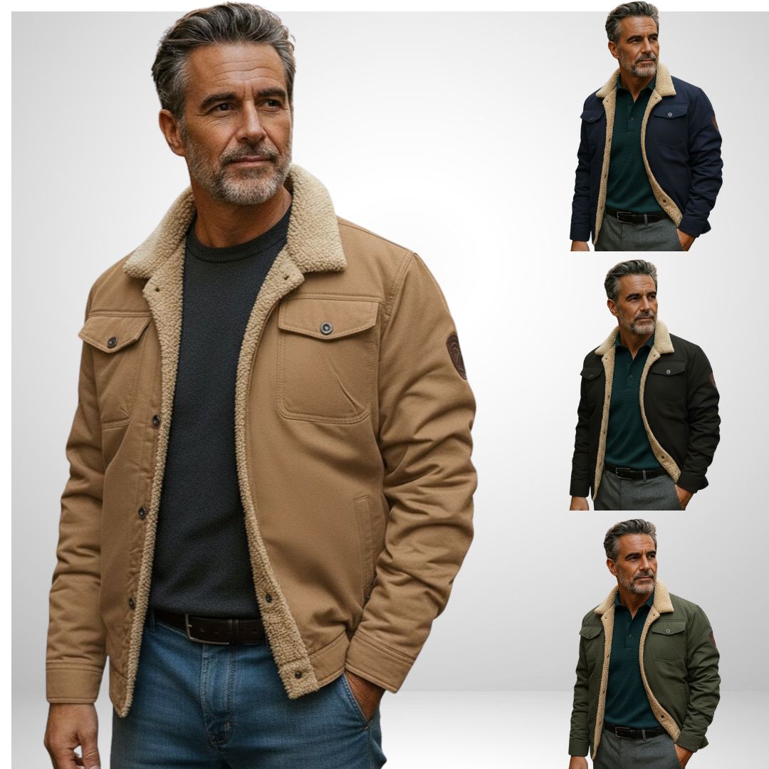 Massimo – Men’s Faux Fur-Lined Winter Bomber Jacket
