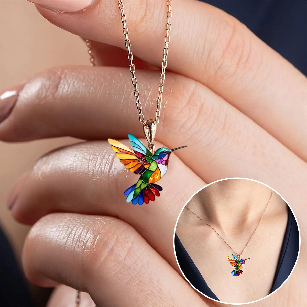 Eleanor – Women’s Hummingbird Pendant Necklace