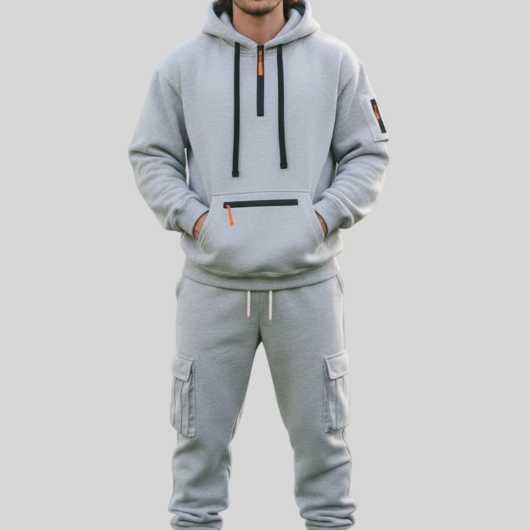 Stefano – Men’s Heavy Fleece Two-Piece Set for Winter