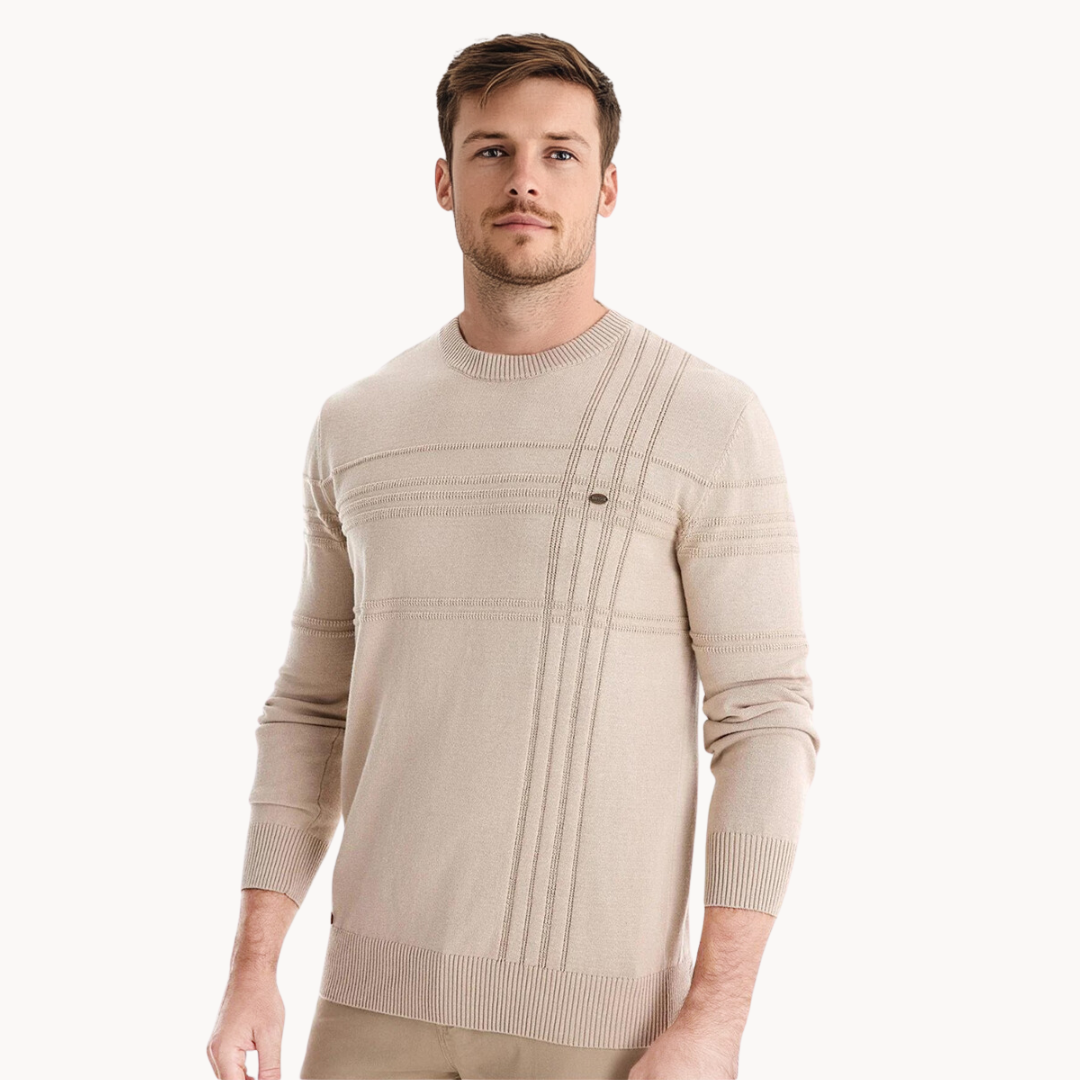 Callum – Men’s Checked Knit Sweater