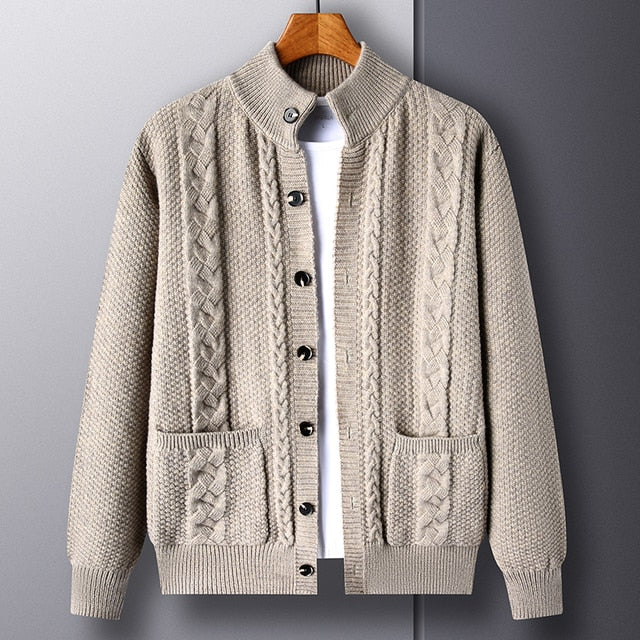 Sanna – Men’s Structured Knit Cardigan