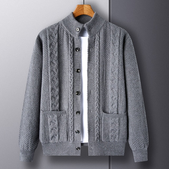 Sanna – Men’s Structured Knit Cardigan