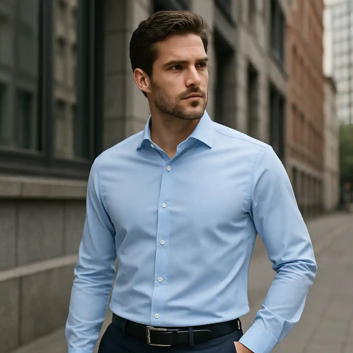 Laurence – Men’s Wrinkle‑Free Slim Fit Shirt