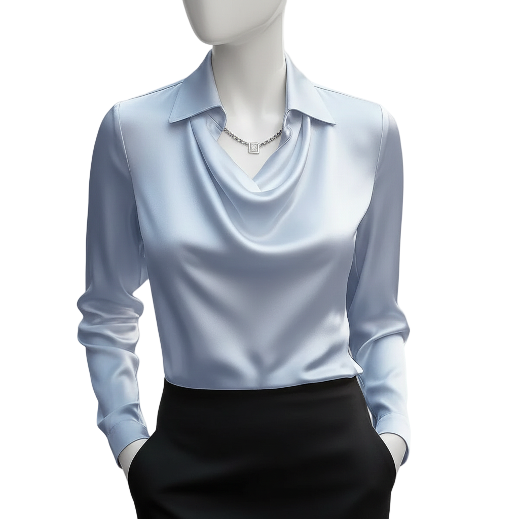 Natalie – Women’s Elegant Fit Satin Blouse