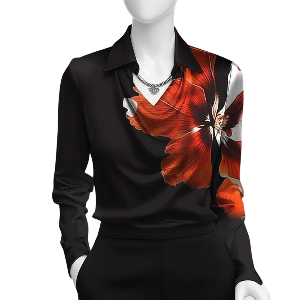 Natalie – Women’s Elegant Fit Satin Blouse