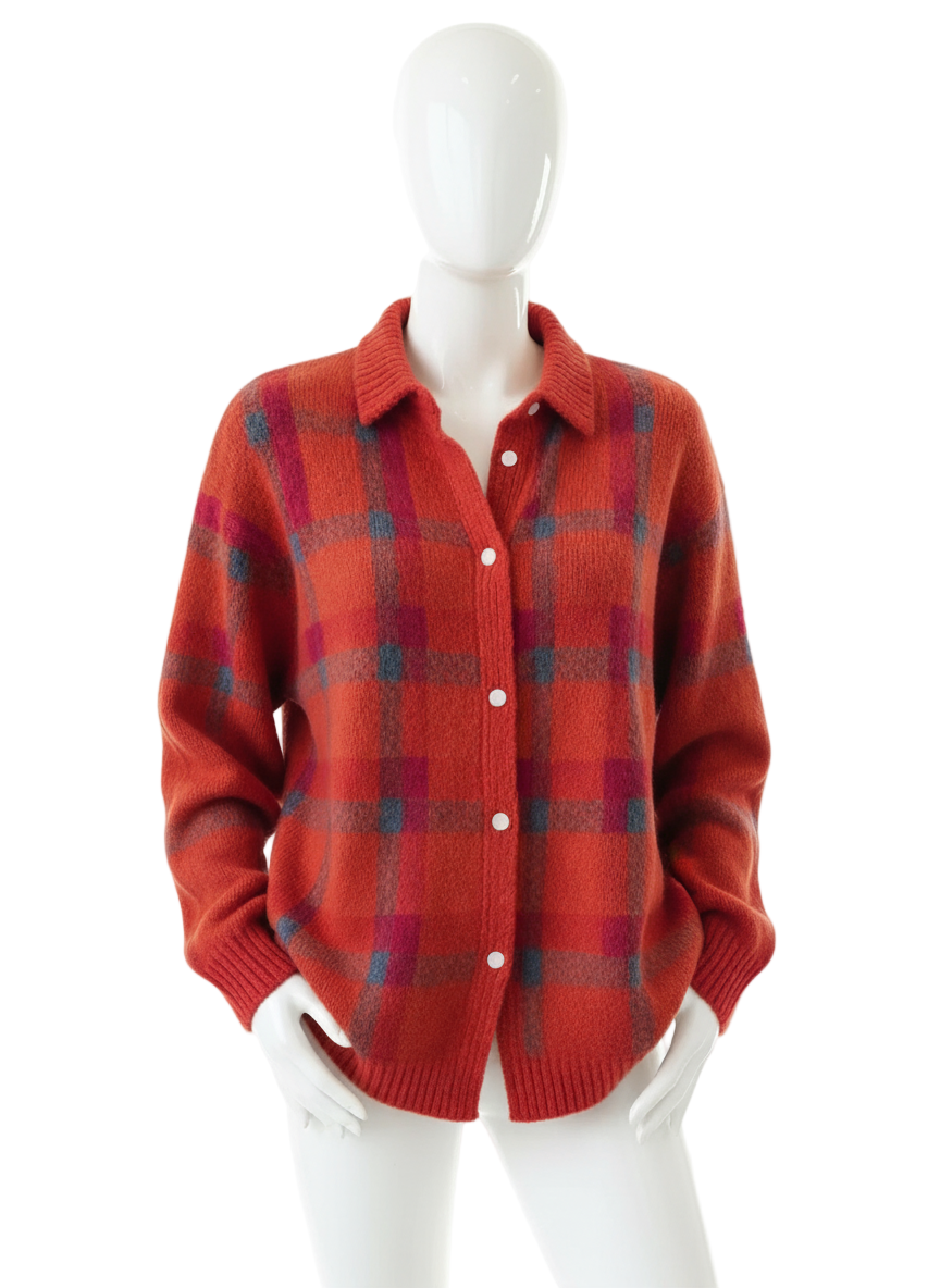 Harvey – Women’s Retro Plaid Contrast Sweater