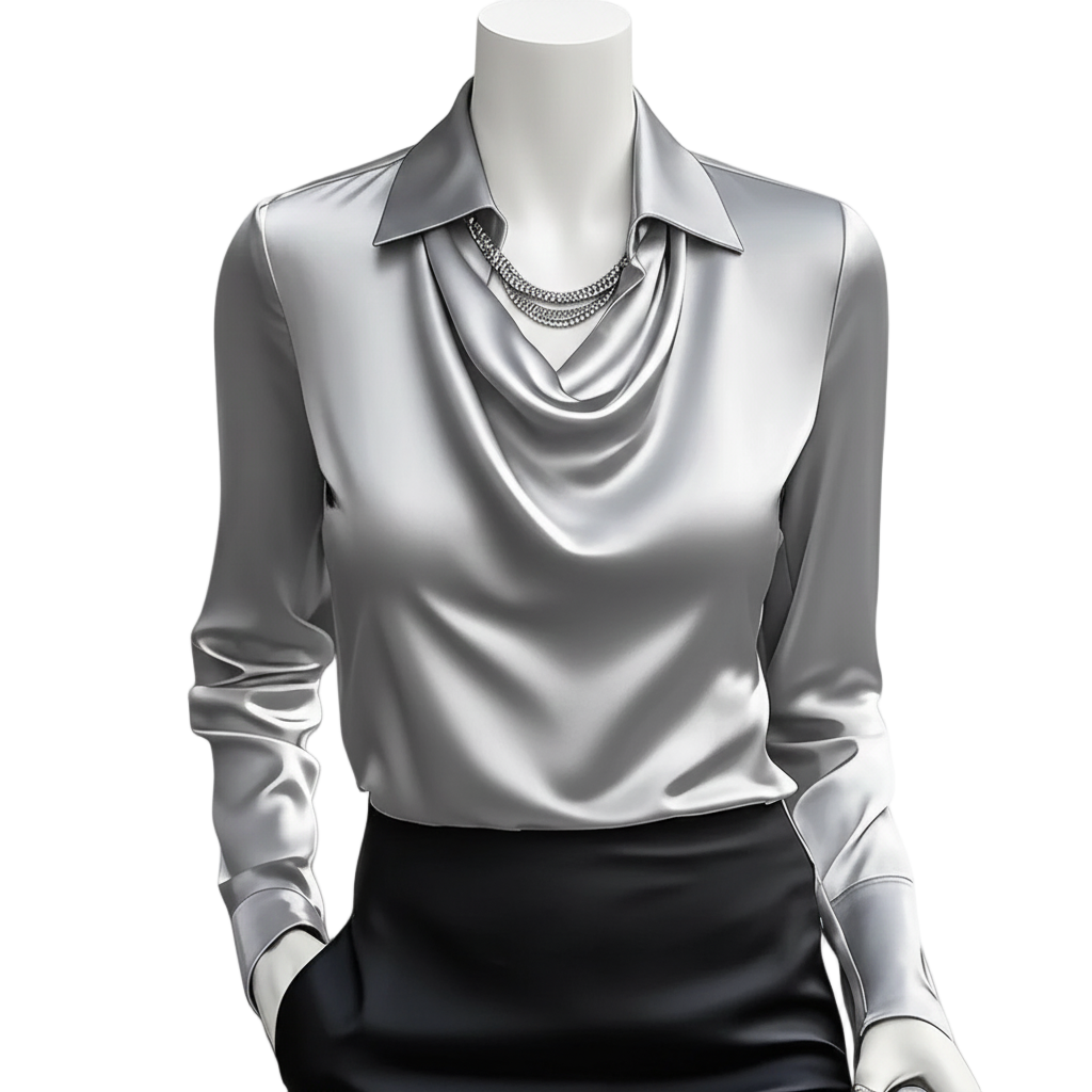 Natalie – Women’s Elegant Fit Satin Blouse