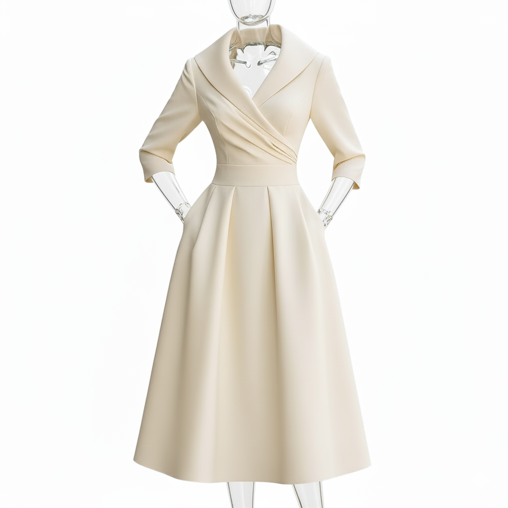 Liana – Women’s V-Neck Midi Dress