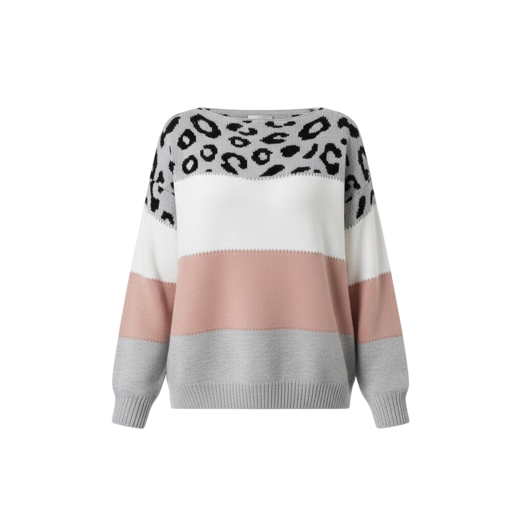 Celina – Elegant Leopard Print Sweater