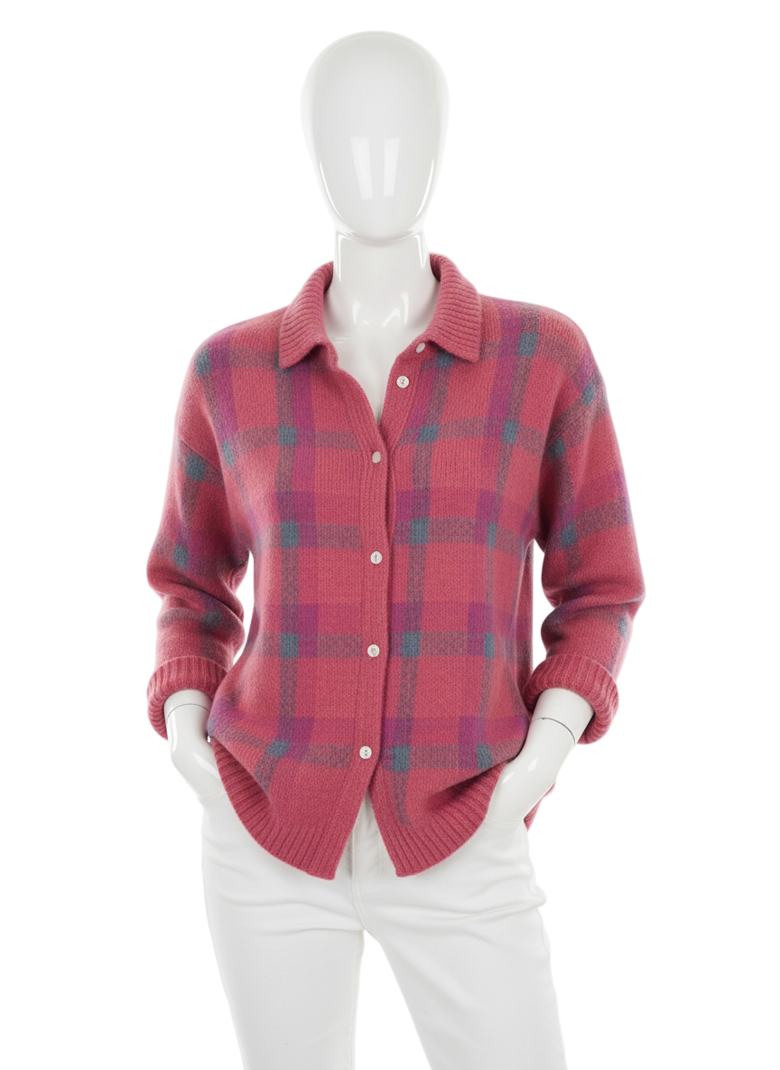 Harvey – Women’s Retro Plaid Contrast Sweater