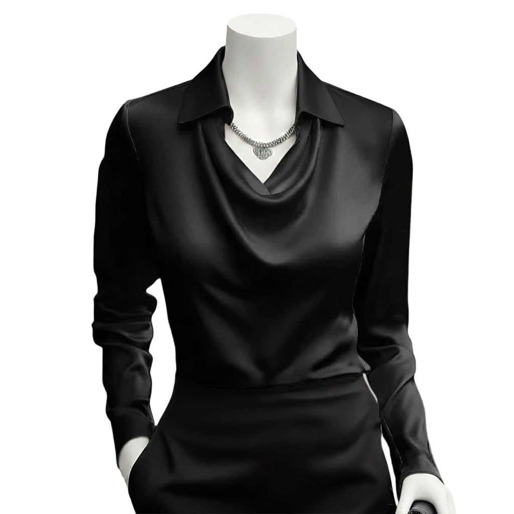 Natalie – Women’s Elegant Fit Satin Blouse