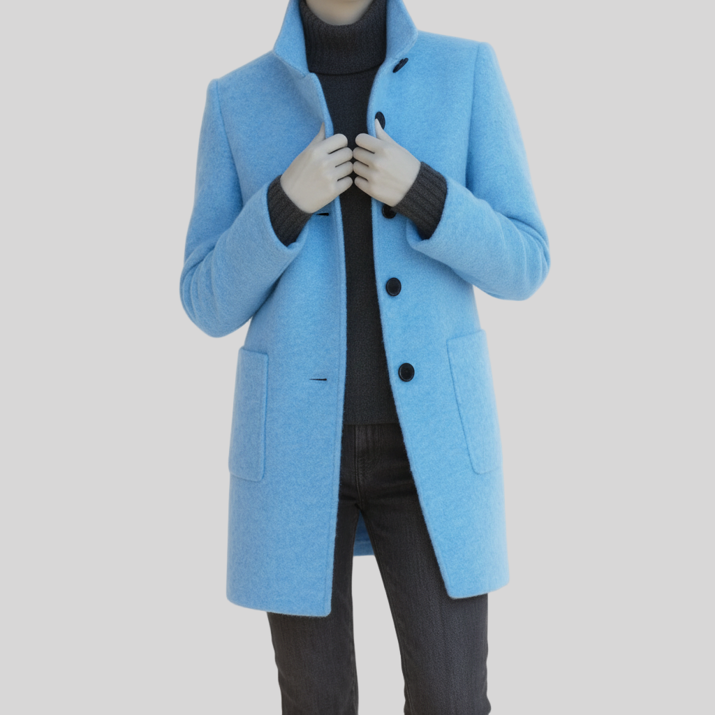 Julianne – Women’s High-Collar Wool Coat