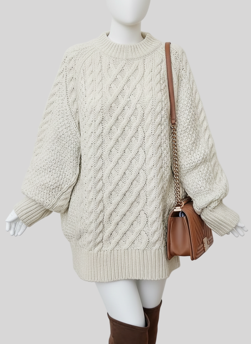 Alena – Women’s Directional Knit Sweater Dress