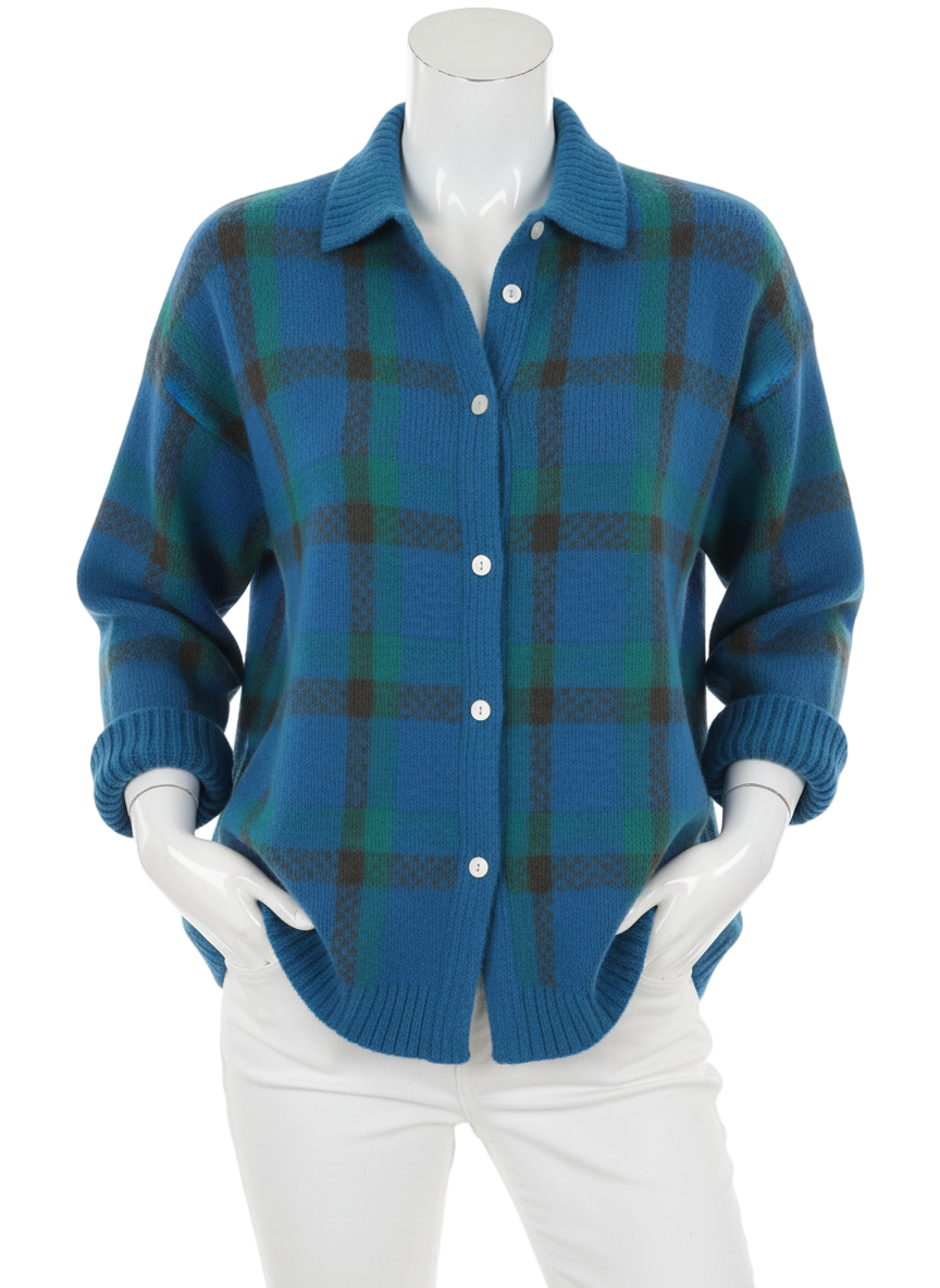 Harvey – Women’s Retro Plaid Contrast Sweater