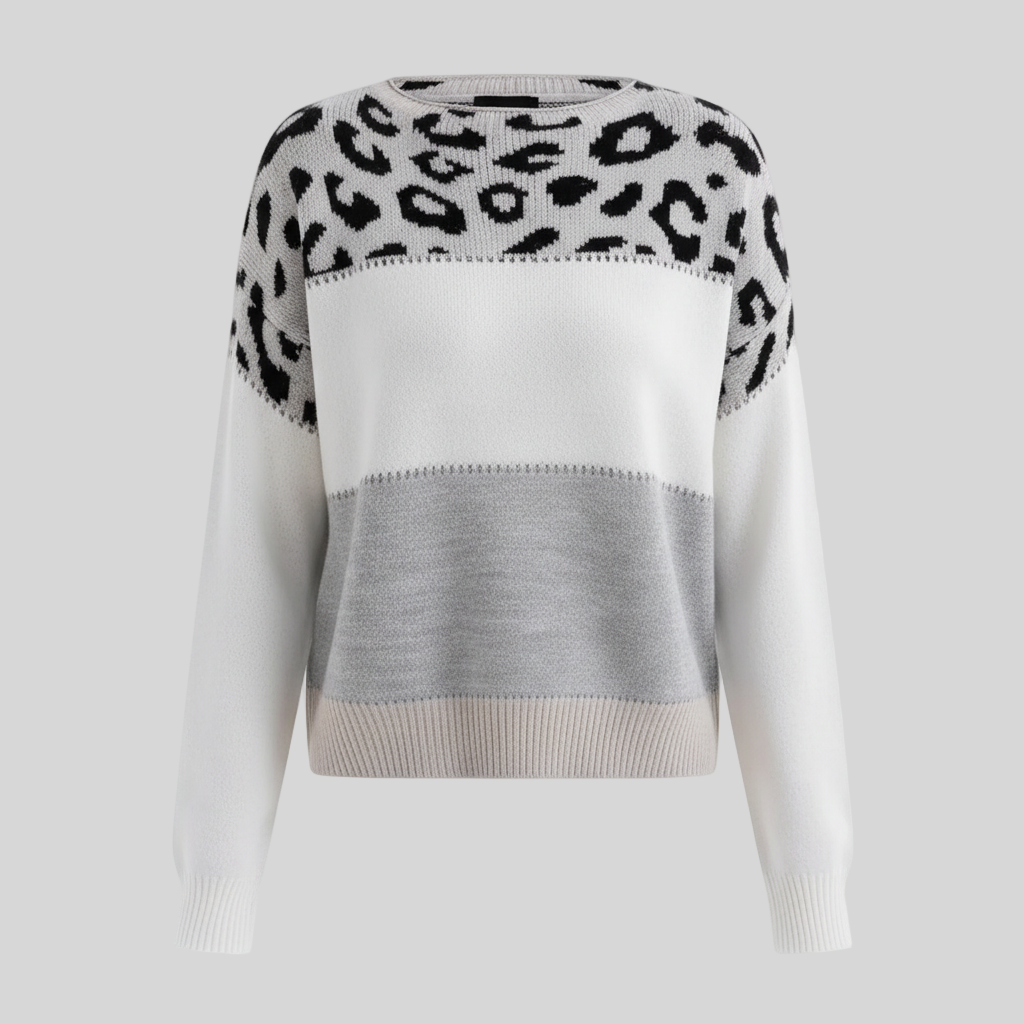 Celina – Elegant Leopard Print Sweater