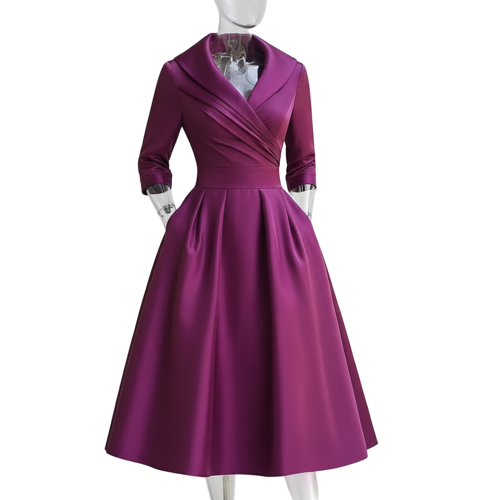 Liana – Women’s V-Neck Midi Dress