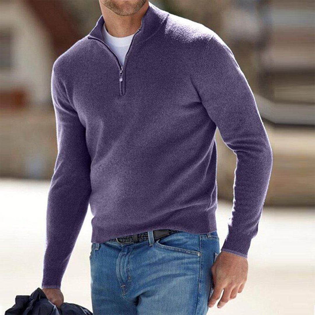 Tiziano – Men’s Half‑Zip Fleece Sweater