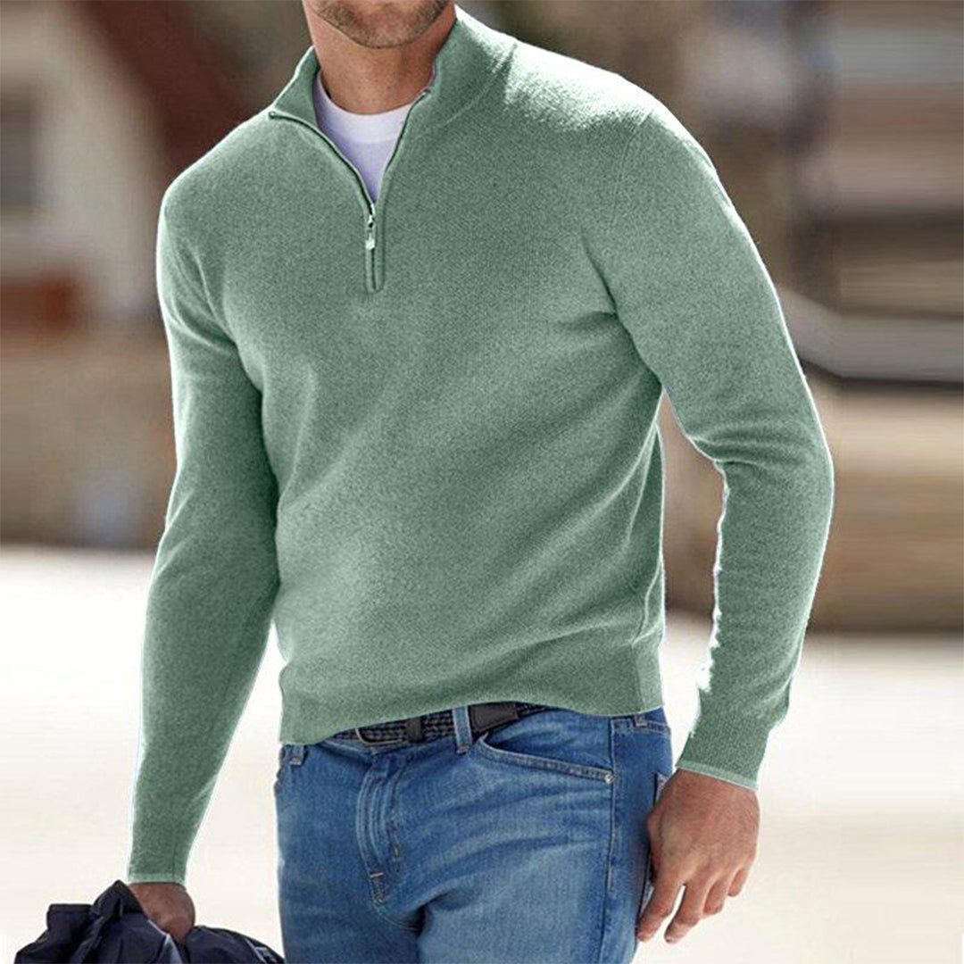 Tiziano – Men’s Half‑Zip Fleece Sweater