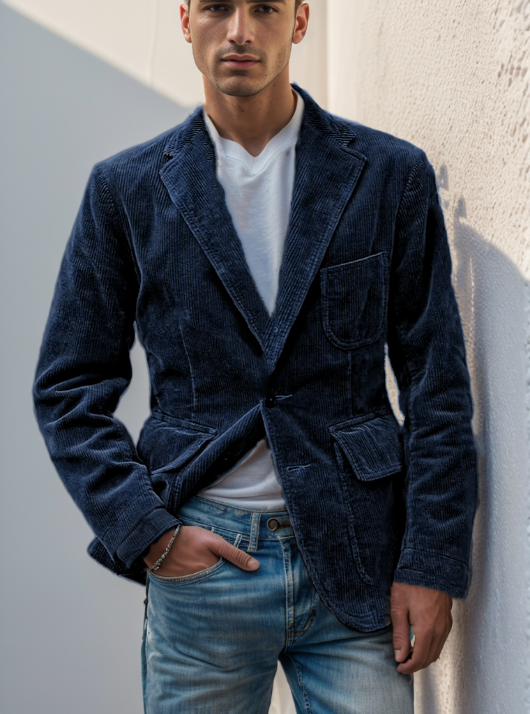 Rieti – Men’s Suede-Effect Casual Blazer