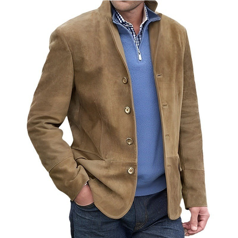 Pio – Men’s Suede Structured Jacket