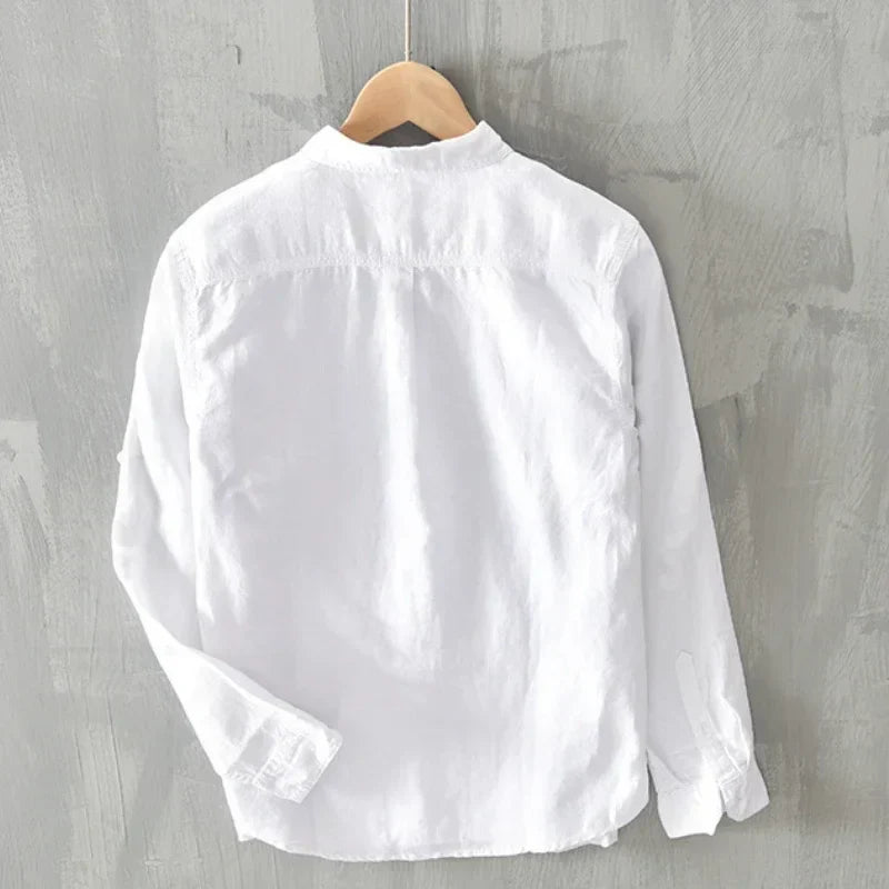 Hugh | Tailored Cotton-Linen Shirt