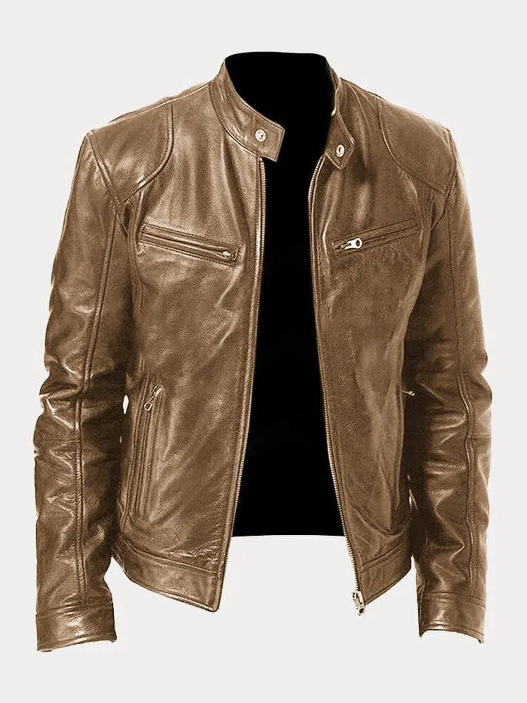 Masimo – Men’s Leather Biker Jacket