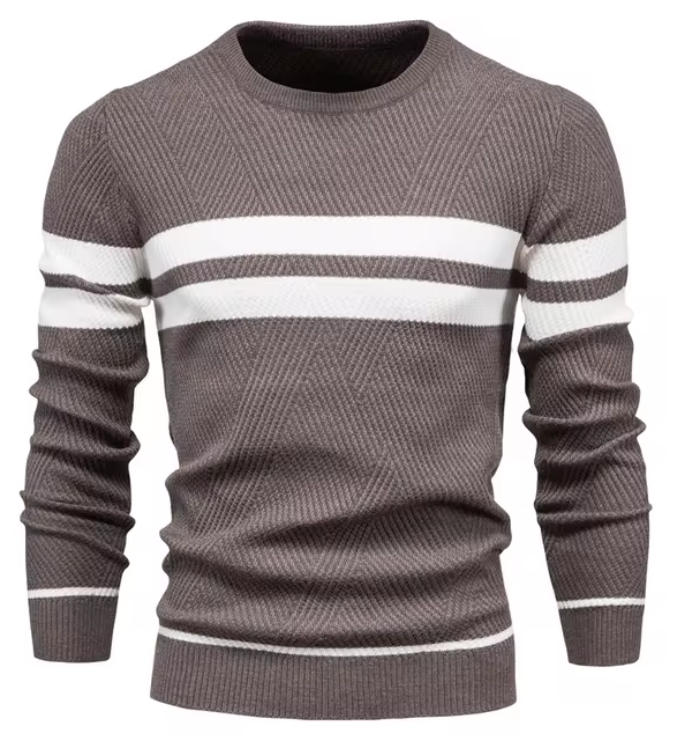 Benjamin - Stylish Men's Sweater with Herringbone Pattern