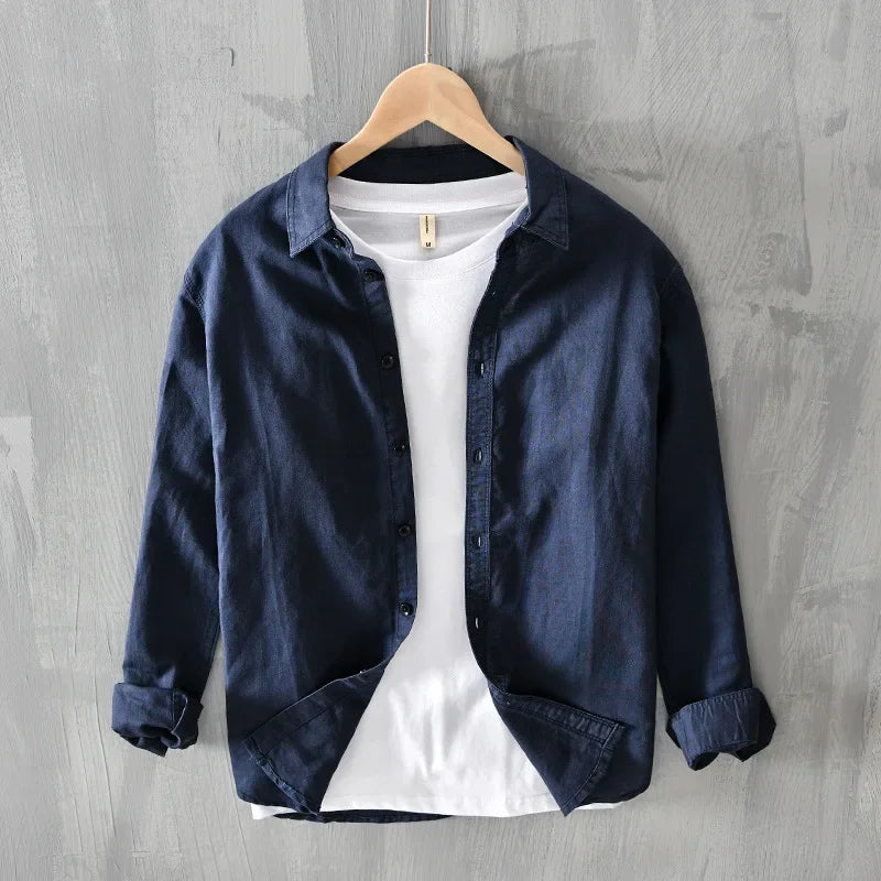 Hugh | Tailored Cotton-Linen Shirt