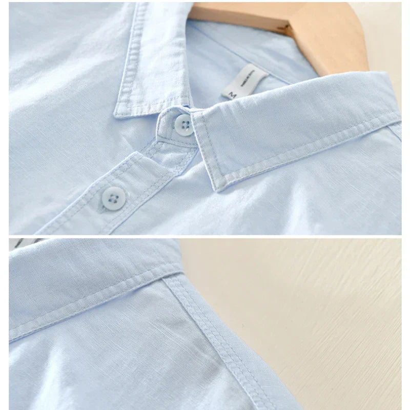 Hugh | Tailored Cotton-Linen Shirt