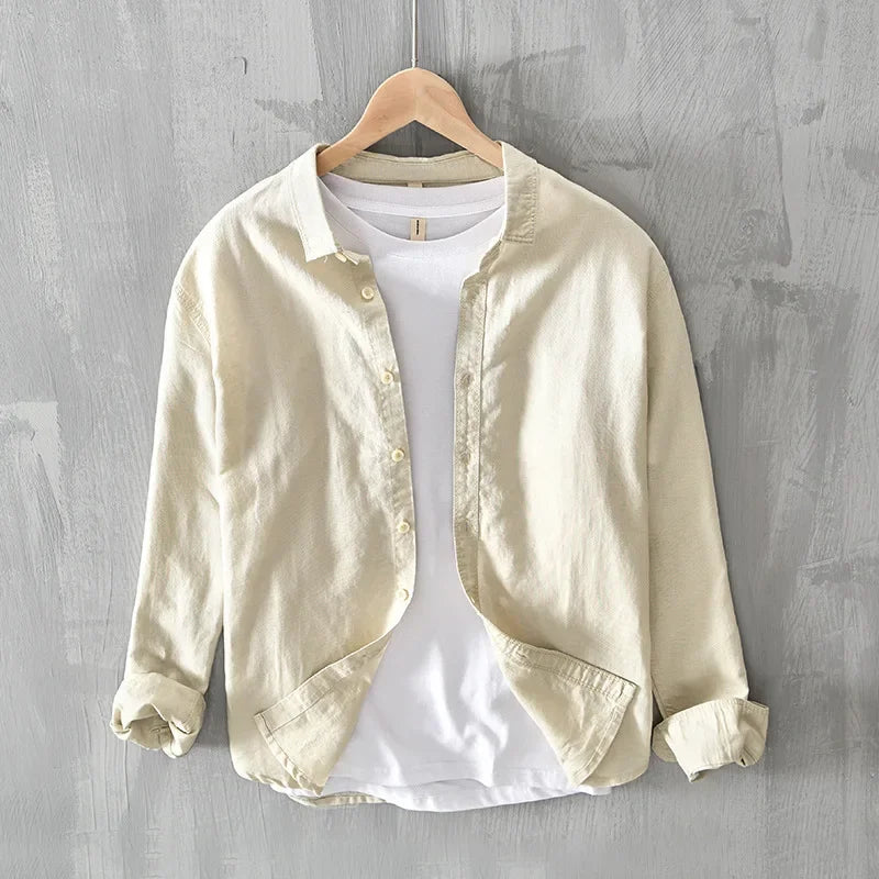 Hugh | Tailored Cotton-Linen Shirt