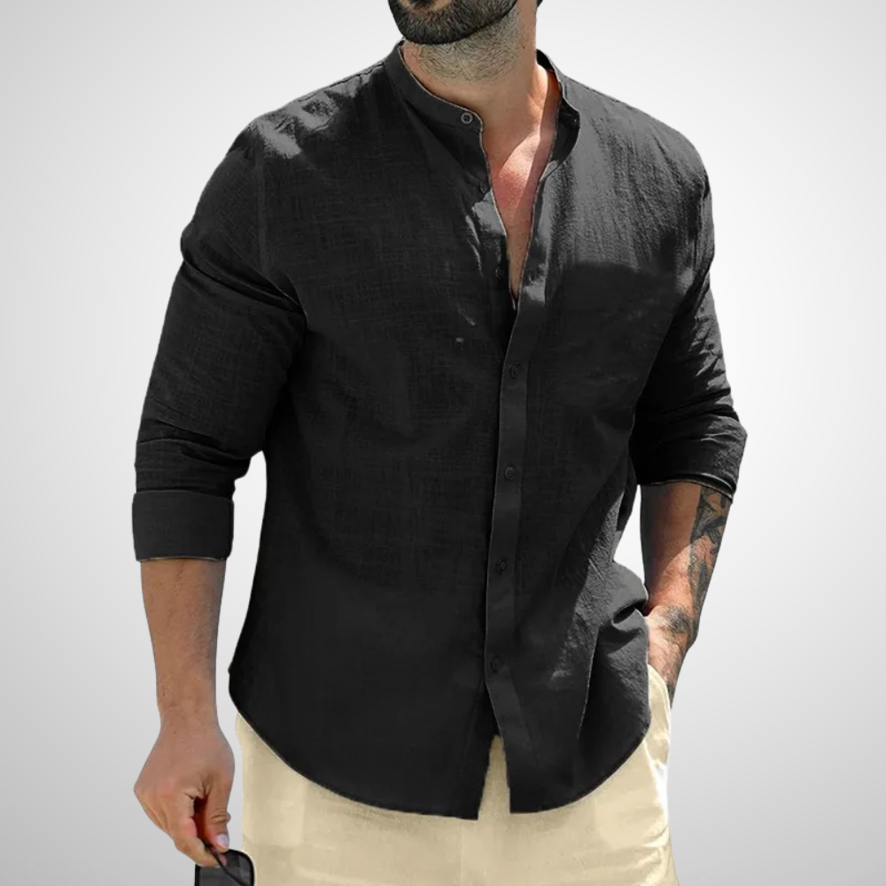 Clive – Men’s Cotton Smart-Casual Long-Sleeve Shirt