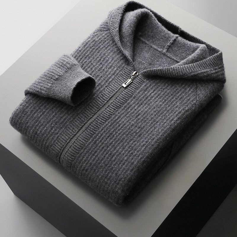 Oliver — Men’s Merino Wool Knit Hoodie
