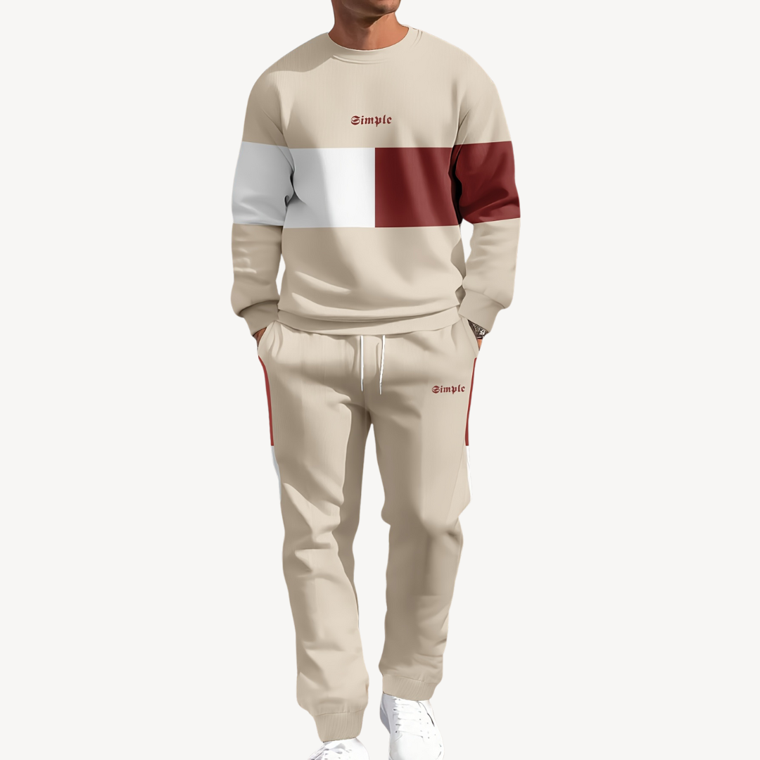 Lawson – Colorblock Crew Neck Sweatshirt & Jogger Set