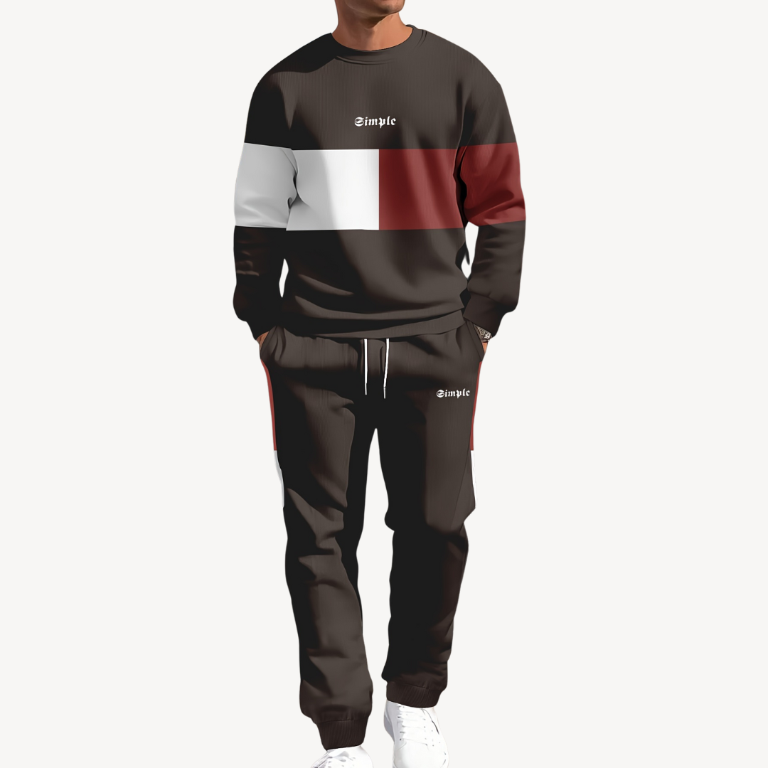 Lawson – Colorblock Crew Neck Sweatshirt & Jogger Set