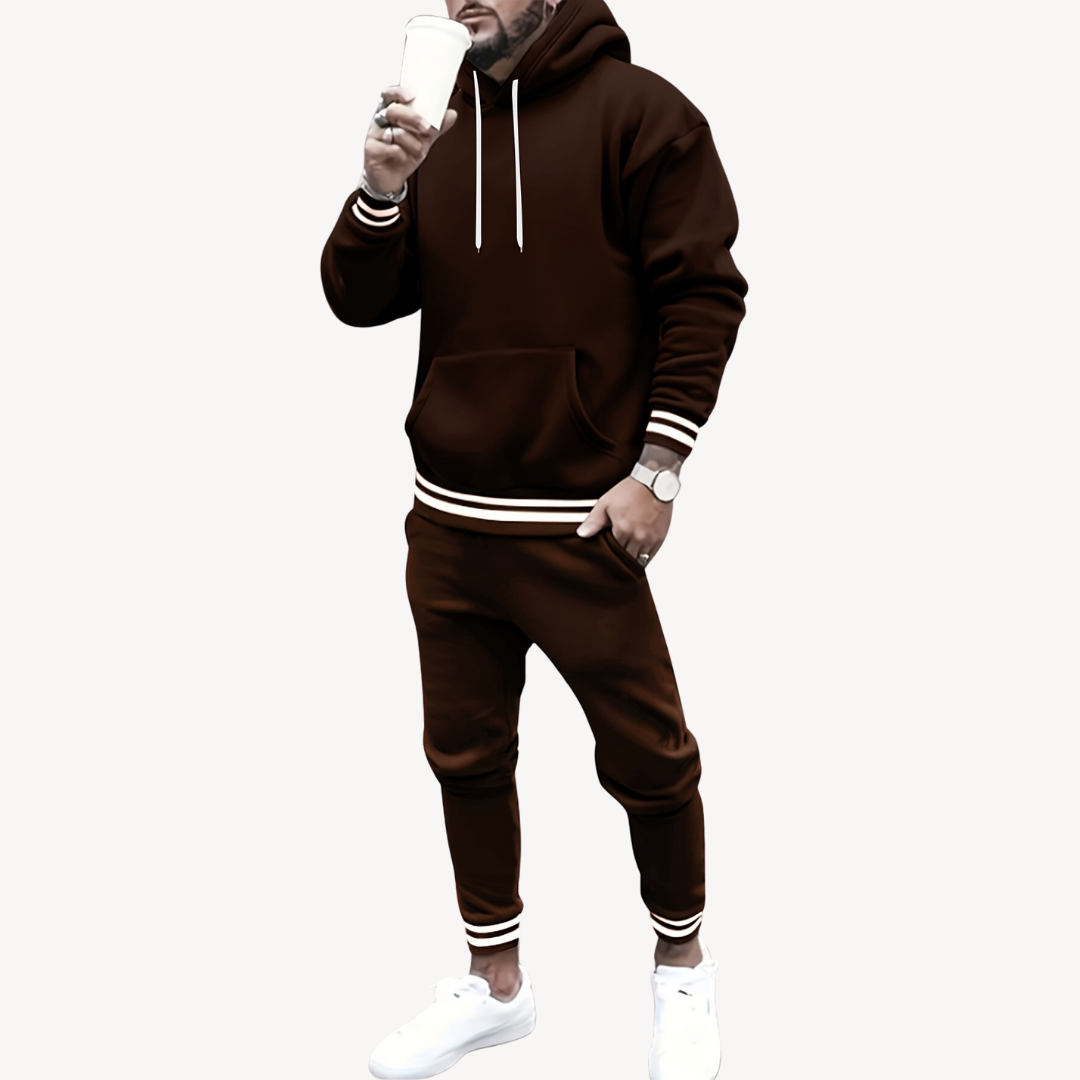 Jarvis – Striped Hoodie & Jogger Tracksuit Set
